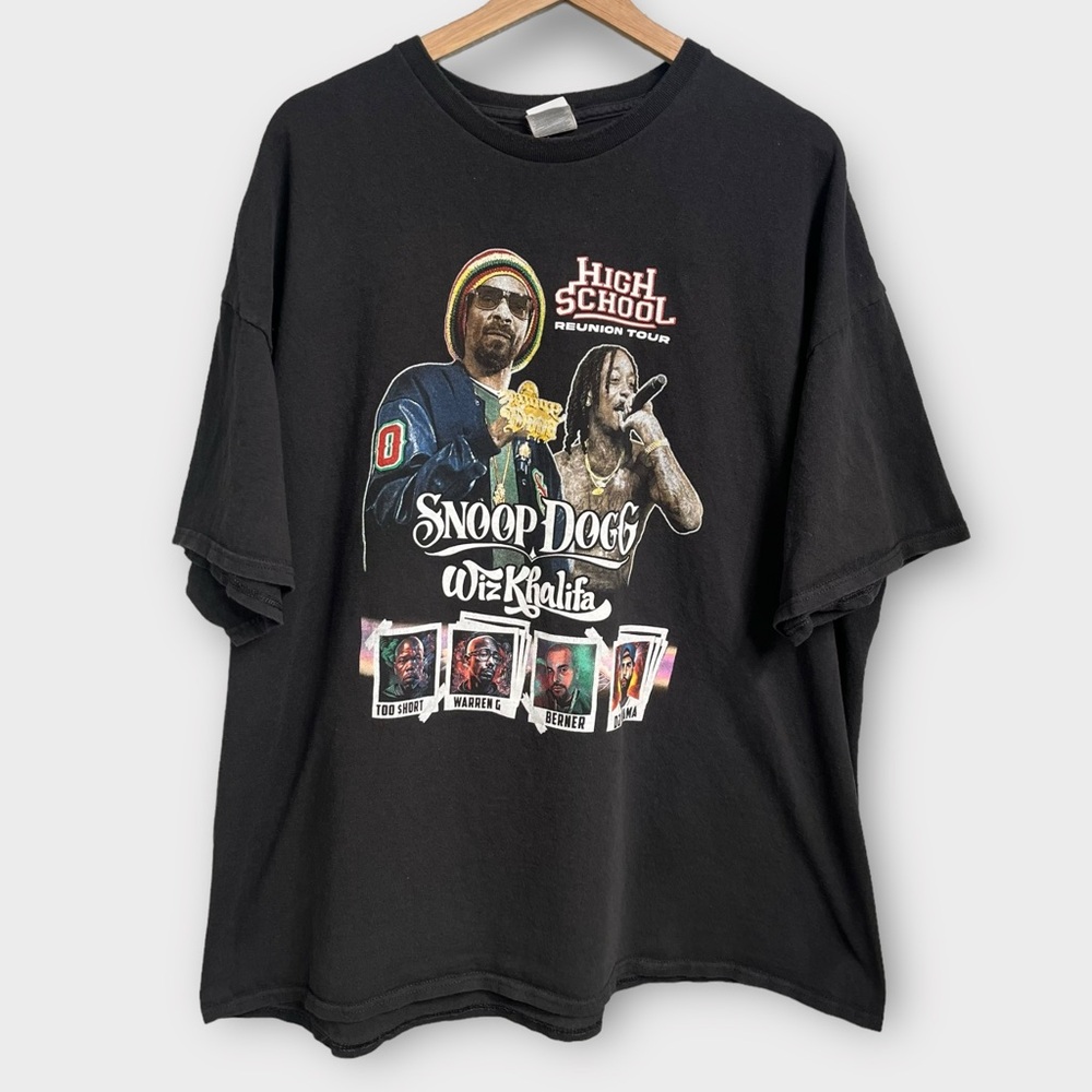 Snoop Dogg Wiz Khalifa High School Reunion Tour 2023 Concert T-Shirt Rap Tee 3XL